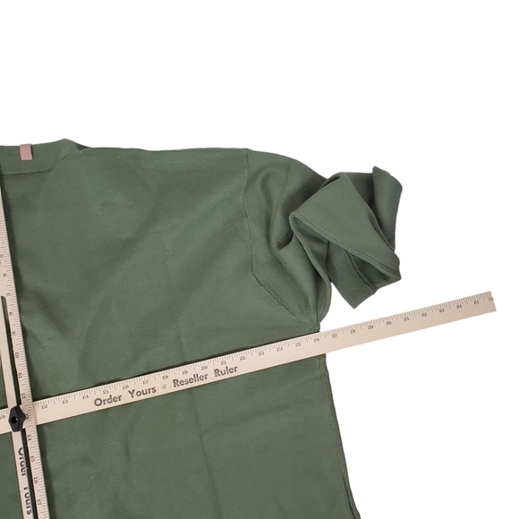 NEW Lunya Cozy Cotton Silk Button Front Cardigan L/XL Humble Green Oversized - Picture 13 of 15